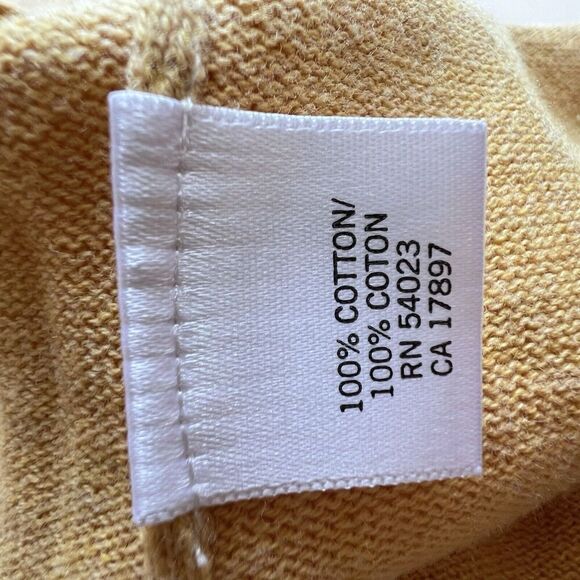 Banana Republic Luxury Blend V Neck Sweater Silk Cotton yellow Mens Sz L - Picture 4 of 6